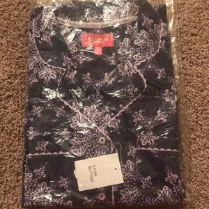 Pajamas blue with pink design